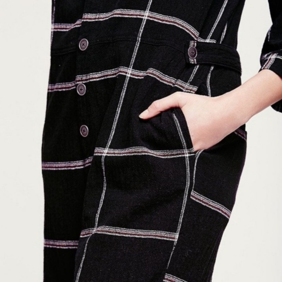 FP Keep It In Check Relaxed Piece Plaid Jumpsuit - Picture 3 of 8